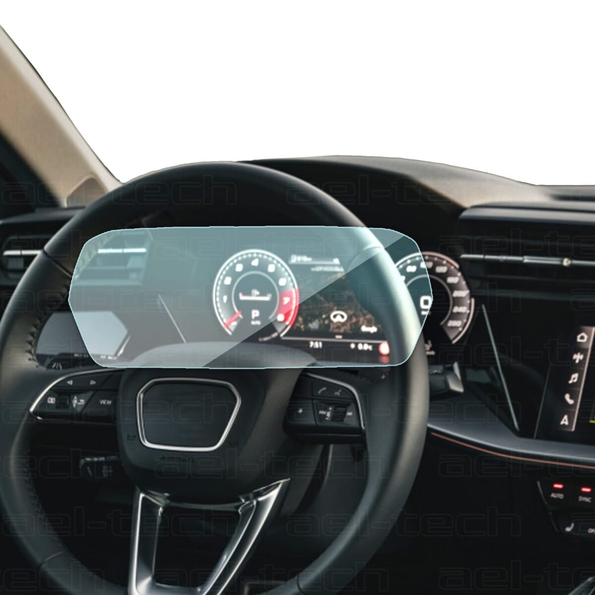 Audi A3 2021 2025 Uyumlu 12.3 İnç Dijital Gösterge 9H Nano Ekran Koruyucu - Görsel 1
