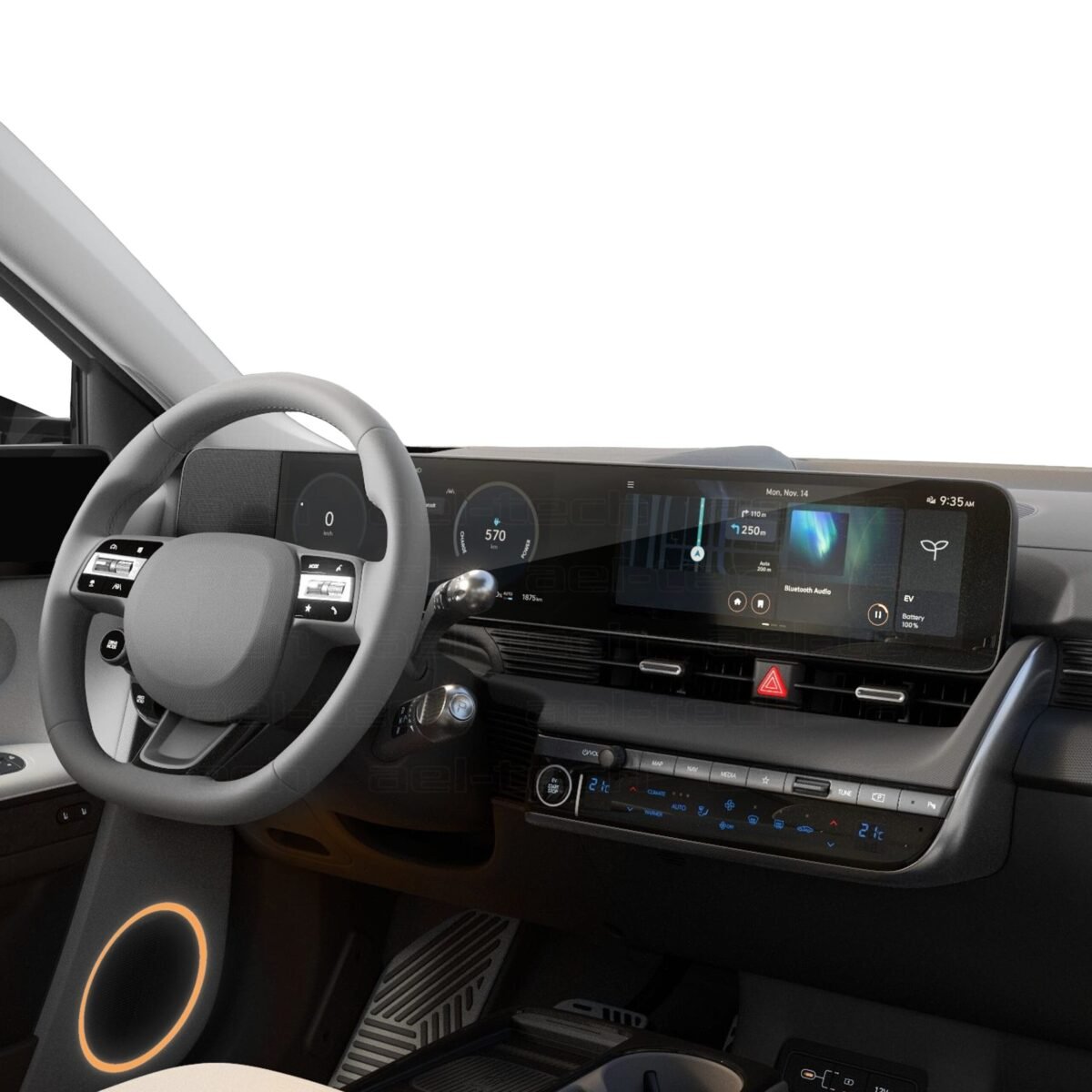 Hyundai Ioniq 5 2021-2025 Uyumlu 12.3 İnç Dijital Gösterge Ve Navigasyon 9H Nano Ekran Koruyucu - Görsel 2