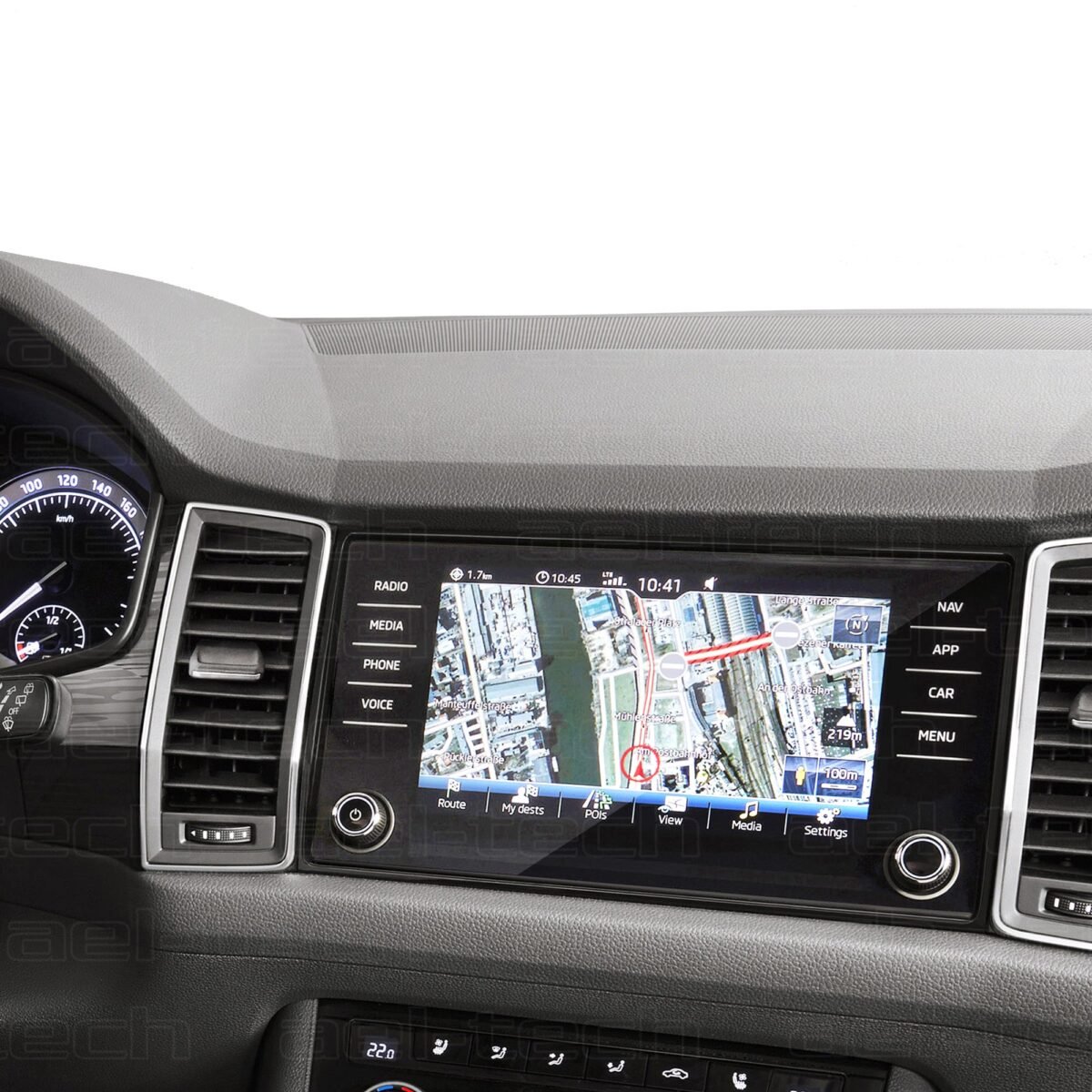 Skoda Kodiaq/Karoq 2017-2022 Uyumlu 8 İnç Navigasyon 9H Nano Ekran Koruyucu - Görsel 2