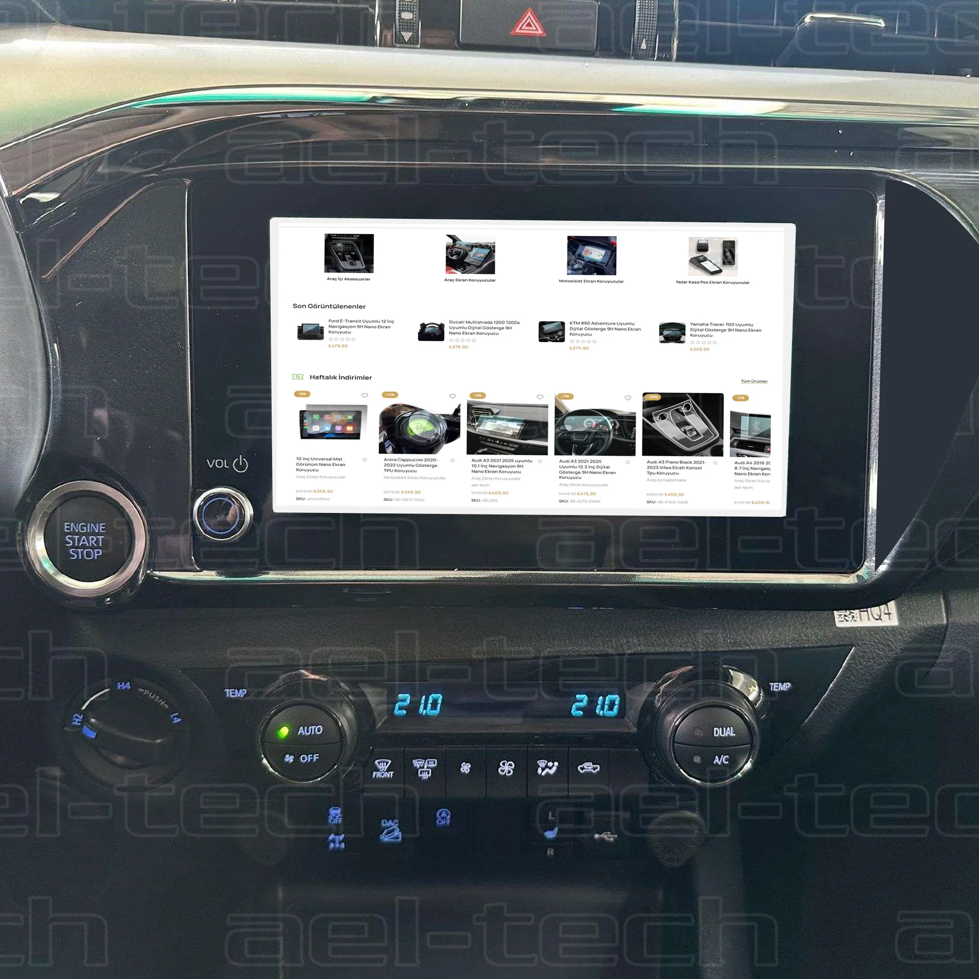 Toyota Hilux Uyumlu Navigasyon 9h Nano Ekran Koruyucu 2024-2025 - Görsel 2