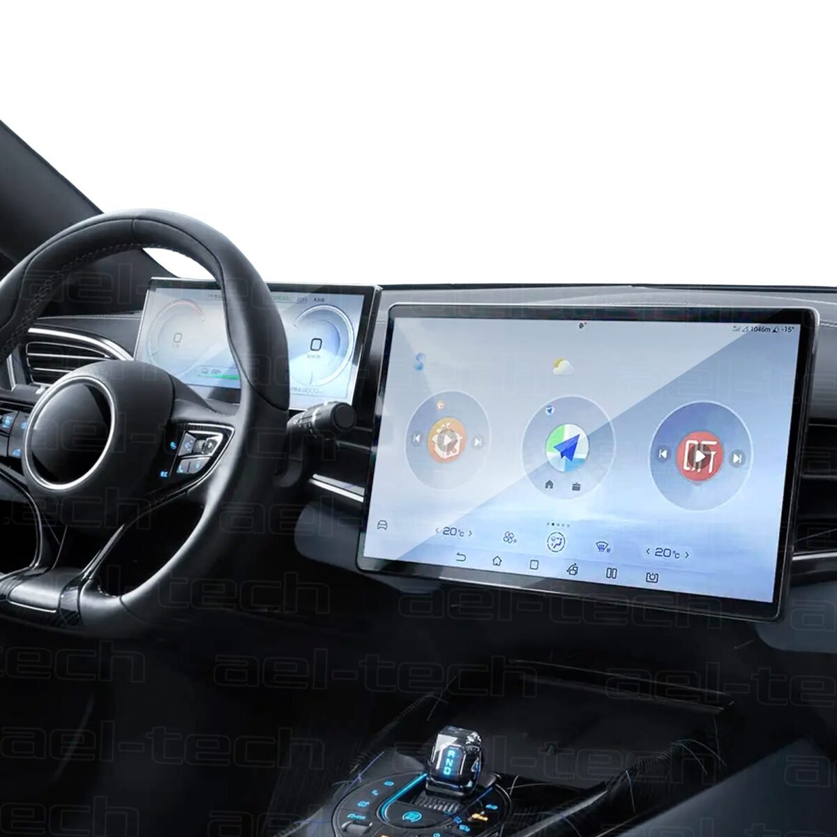 BYD Seal AWD 2025 Uyumlu 15.6" Navigasyon ve Dijital Gösterge 9H Nano Ekran Koruyucu 2'li Set - Görsel 2