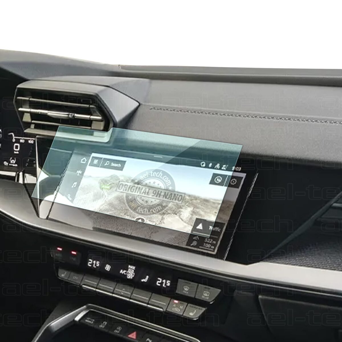 Audi A3 2021 2025 uyumlu 10.1 İnç Navigasyon 9H Nano Ekran Koruyucu - Görsel 1