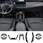 Toyota Corolla Uyumlu Klima Gösterge Vites Etrafı ve Kolçak altı Piano Black Tpu Koruyucu - Görsel 2