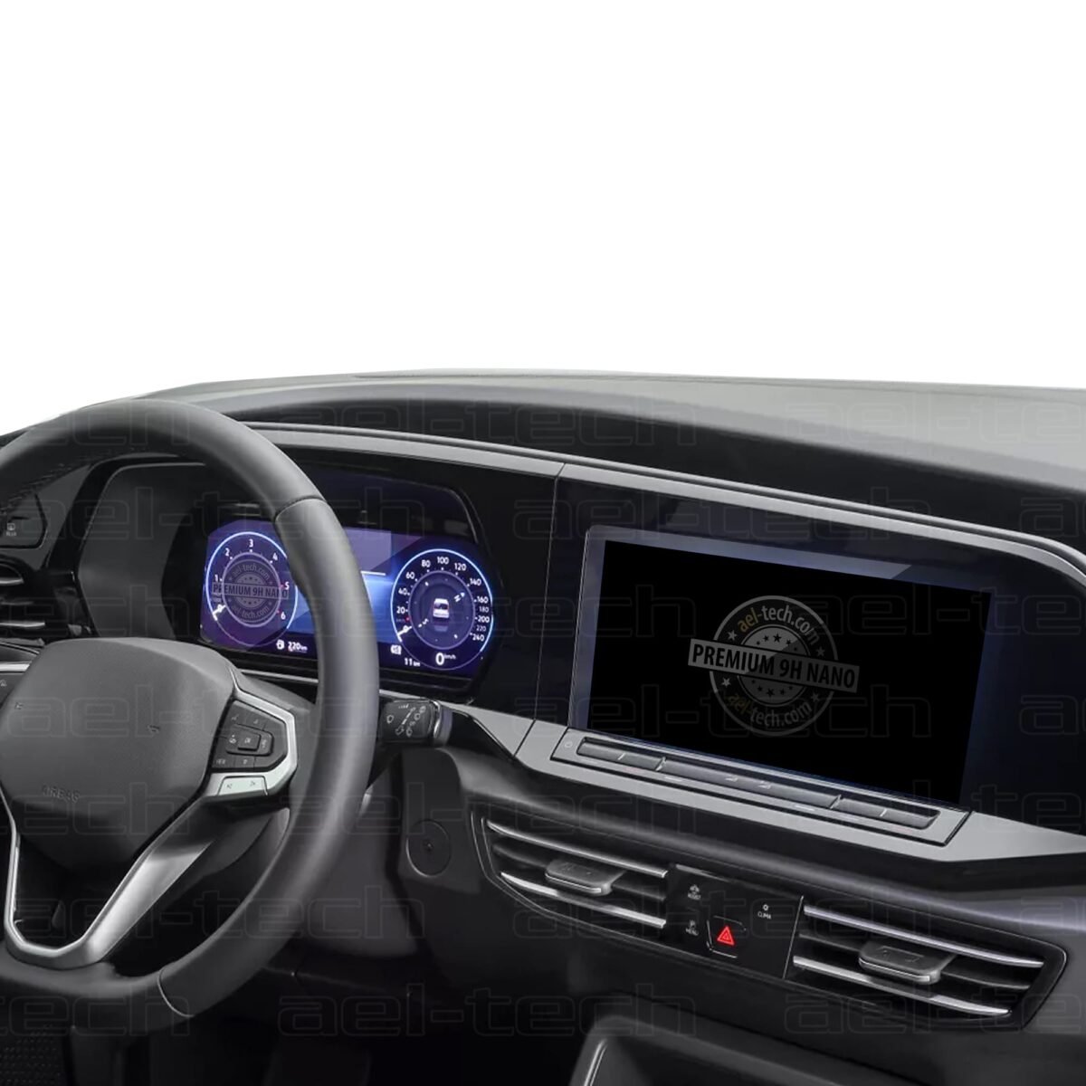 Volkswagen Caddy 2024-2025 Uyumlu 10 İnç Dijital Gösterge ve Navigasyon 9H Nano Ekran Koruyucu - Görsel 2
