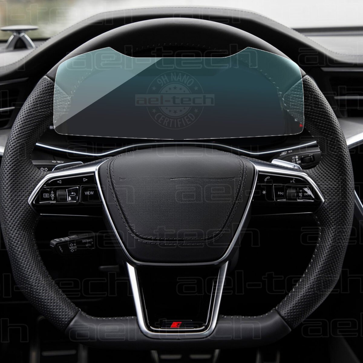 Audi A6 12.3 inç Direksiyon Arkası Gösterge Panel Uyumlu 9H Nano Ekran Koruyucu - Görsel 1