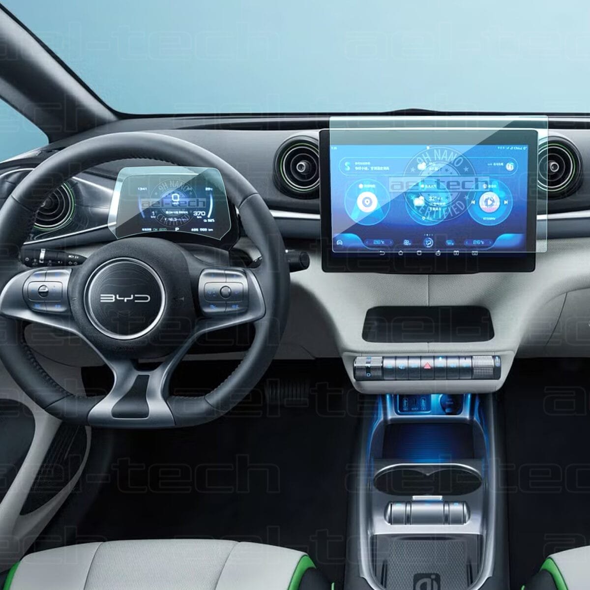 Byd Dolphin 12,8 Inç Navigasyon Ve 5 Inç Dijital Gösterge 9h Nano Koruyucu 2’li Set - Görsel 1