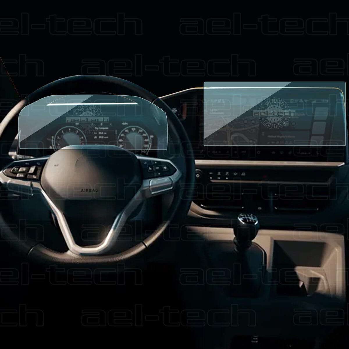 Volkswagen Transporter Yeni Navigasyon Ve Dijital Gösterge 9h Nano Koruyucu 2’li Set - Görsel 1