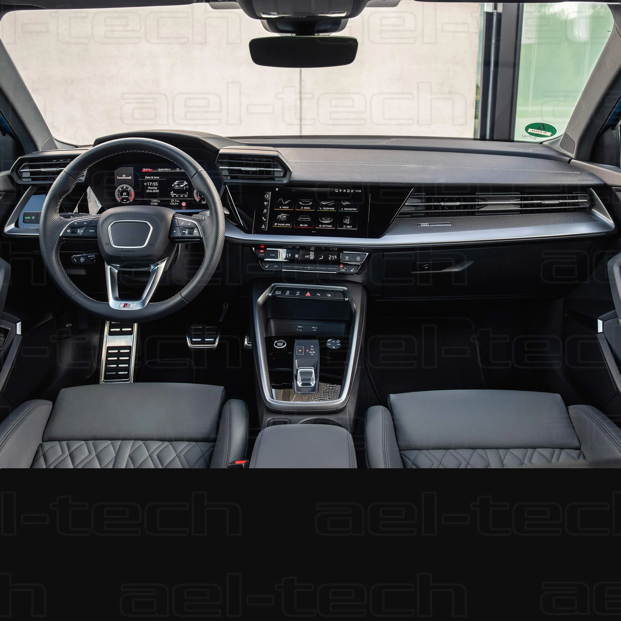 Audi A3 Navigasyon Dijital Gösterge Nano ve piano black uyumlu Tpu Koruyucu 7 li set 2021 2023 - Görsel 2