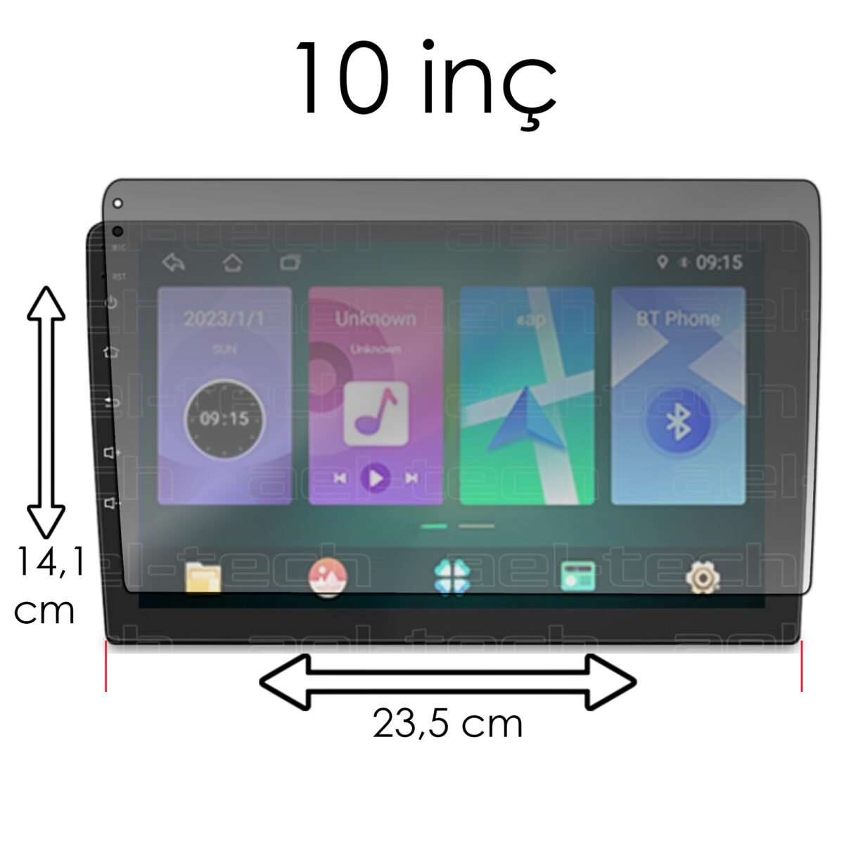 10 inç Universal Uyumlu Mat 9H Nano Ekran Koruyucu - Görsel 1