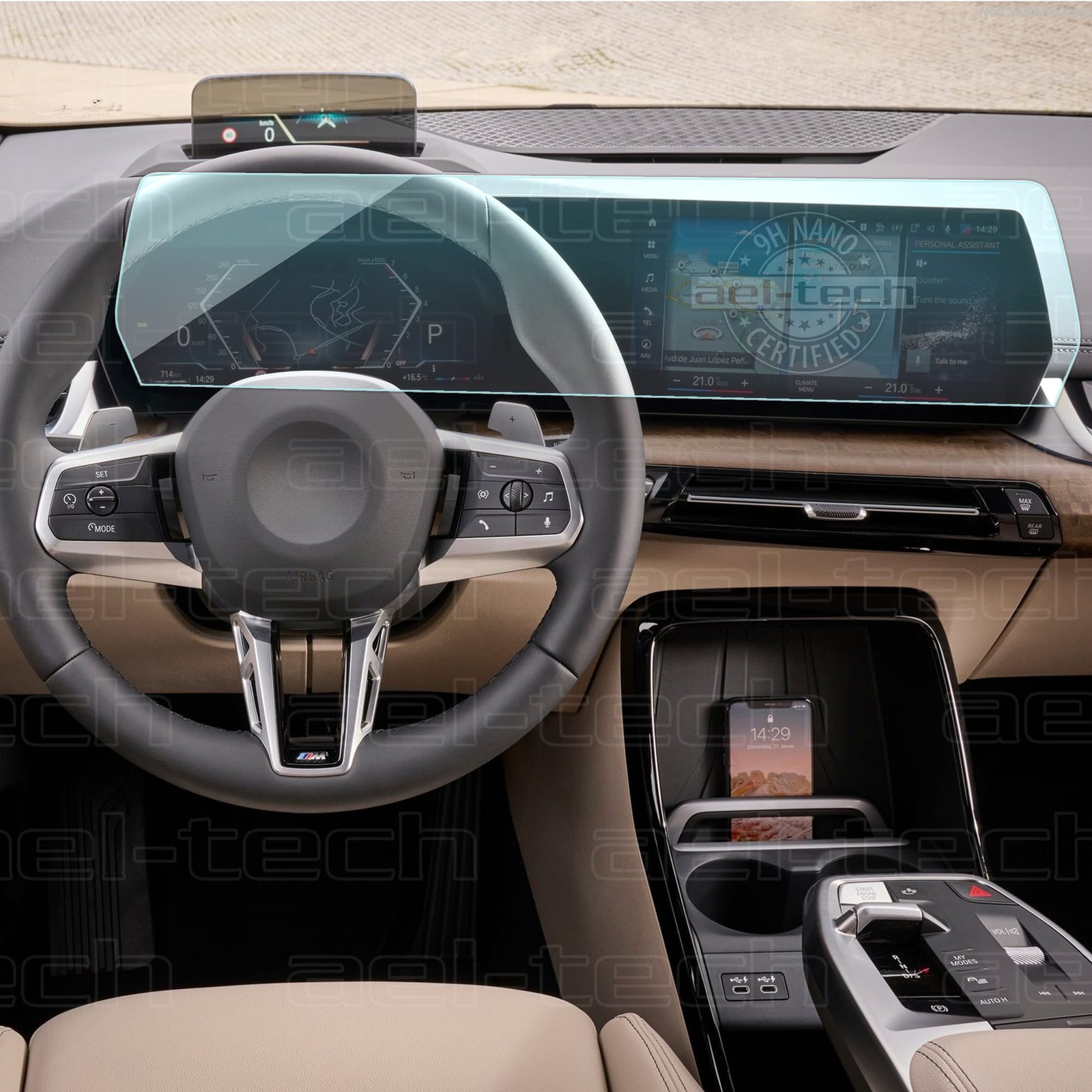 Bmw2SeriActiveTourer copy BMW 2 Seri Active Tourer Uyumlu Dijital Gösterge ve Navigasyon 9H Nano Ekran Koruyucu - Görsel 1