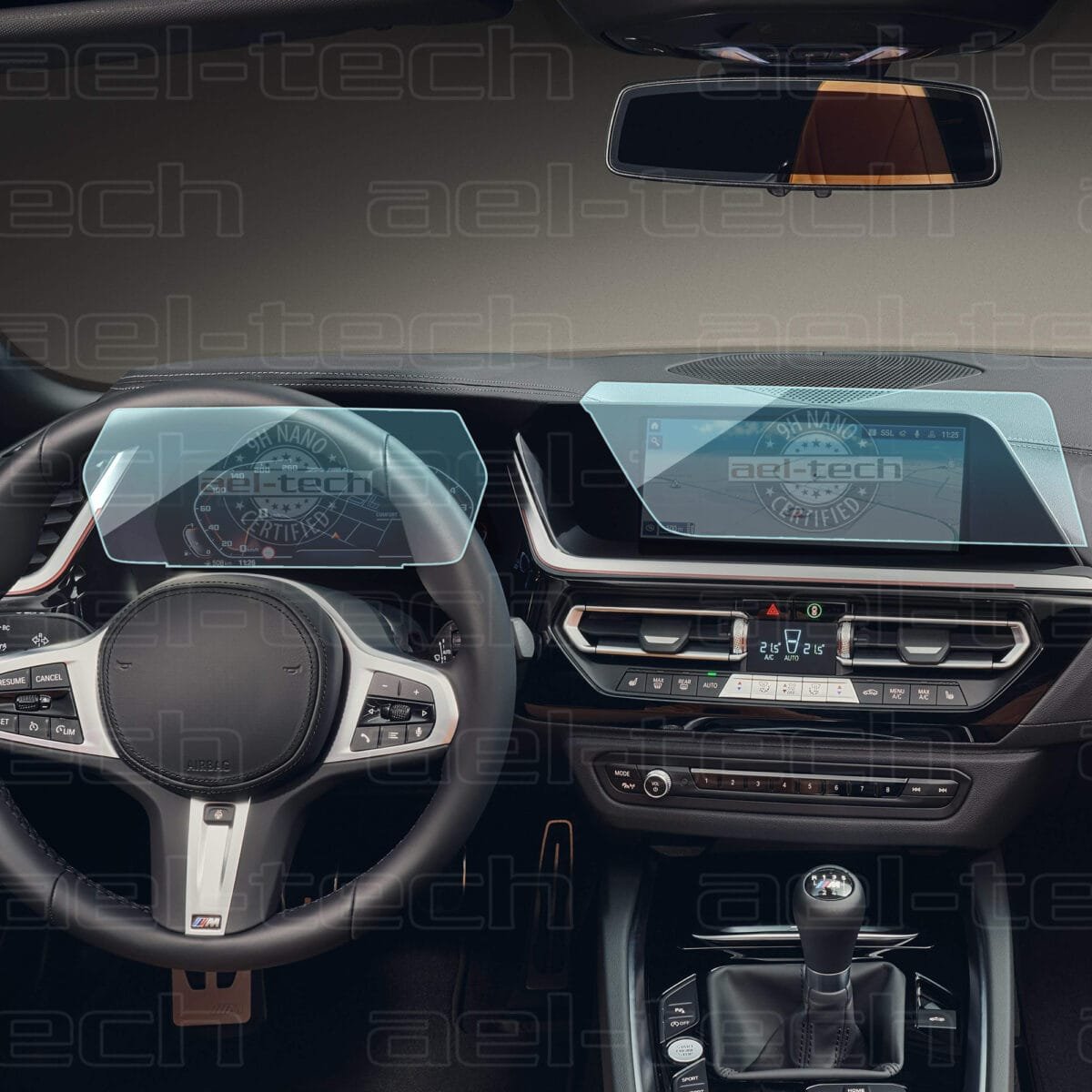 BMW Z4 Uyumlu Dijital Gösterge ve Navigasyon 9H Nano Ekran Koruyucu 2 li Set - Görsel 1