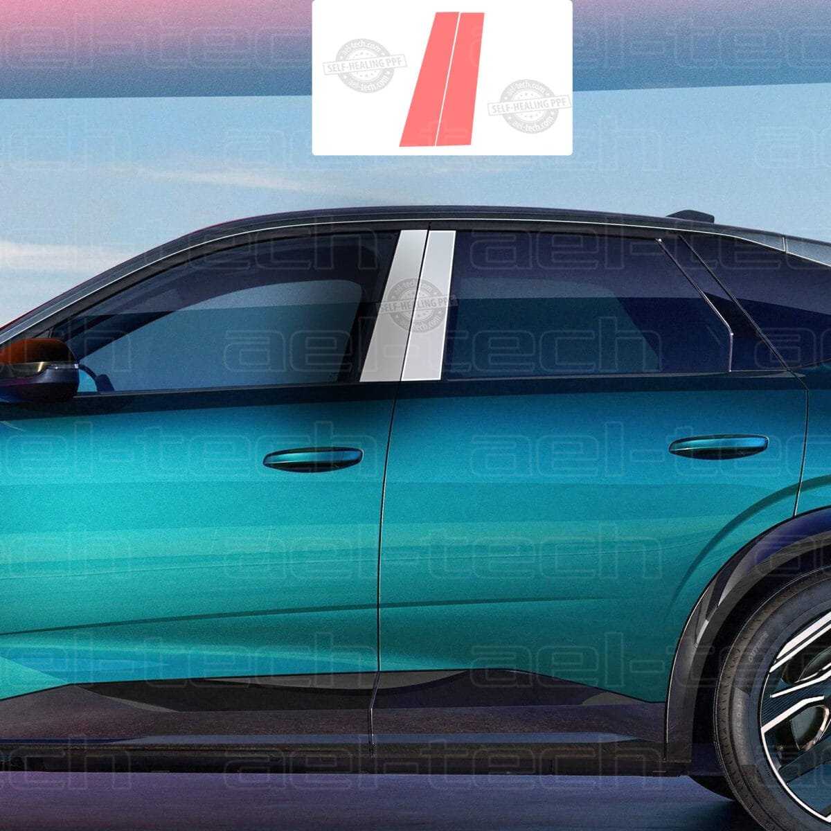 Peugeot 3008 Uyumlu Yan Çıta Tpu Koruyucu 4'lü Set - Görsel 1