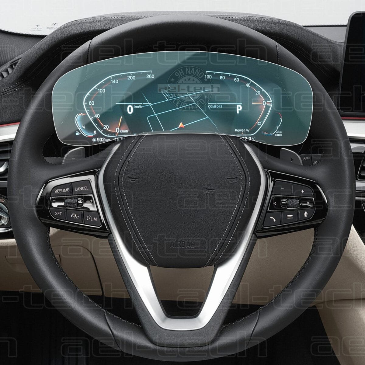 BMW 5 Serisi Makyajlı Kasa Lci 2022 Uyumlu 12.3 İnç Kamerasız Dijital Gösterge Uyumlu 9H Nano Ekran Koruyucu - Görsel 1