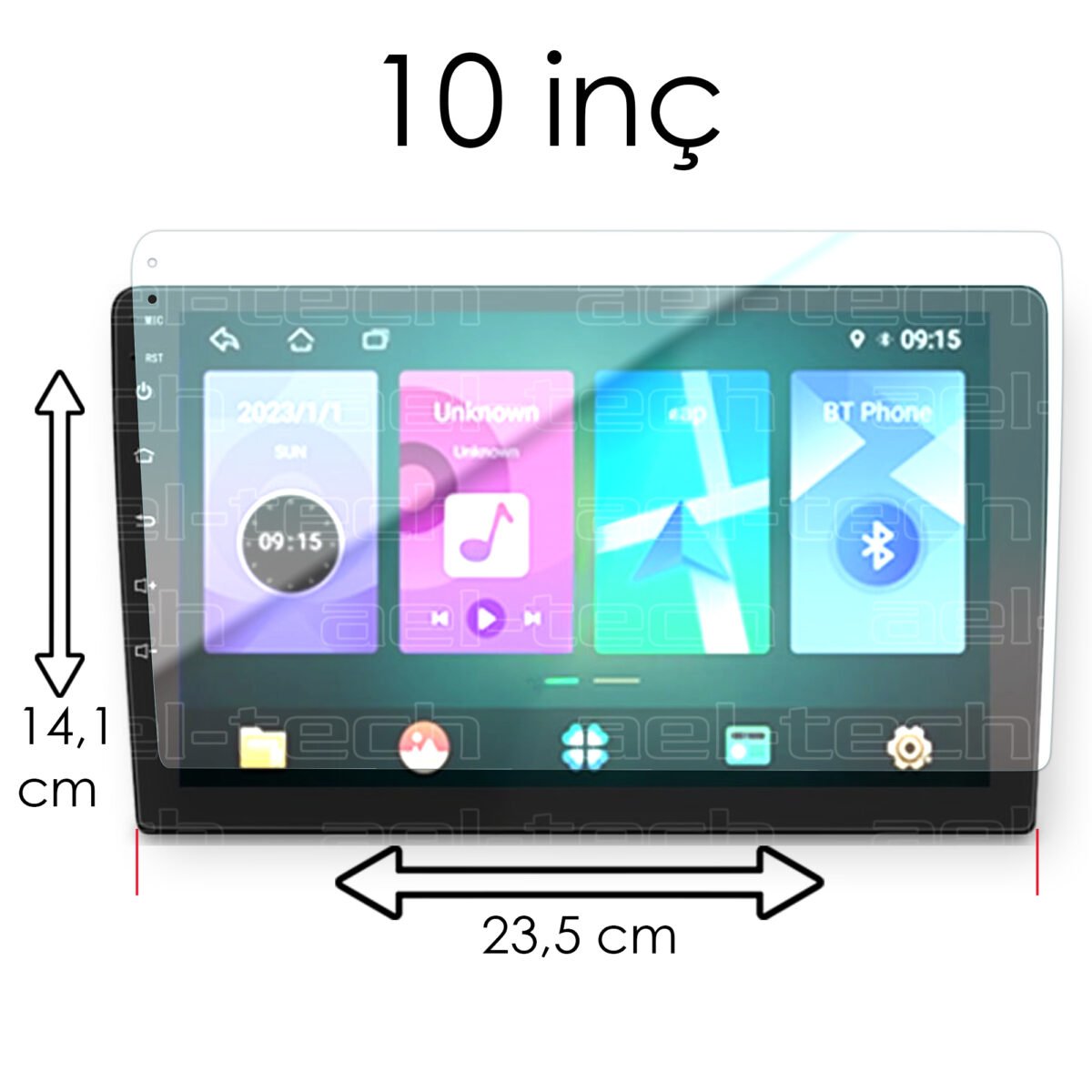 10 inç Universal Uyumlu 9H Nano Ekran Koruyucu - Görsel 1