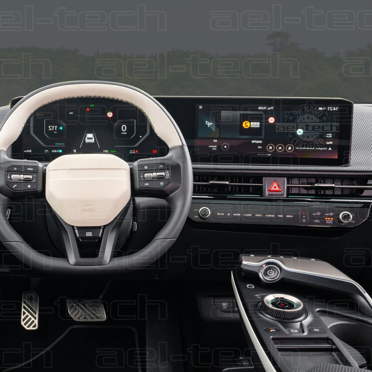 Kia EV6 Uyumlu Dijital Gösterge,Navigasyon ve Klima 12.3 İnç 9H Nano Ekran Koruyucu 2 li Set 2024-2025 - Görsel 2