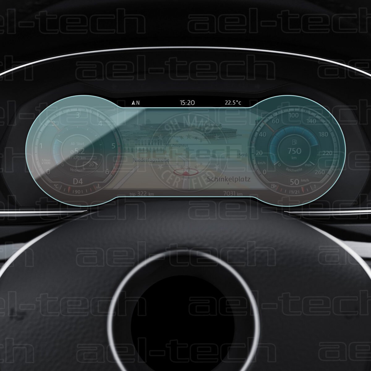 Volkswagen Passat Uyumlu Digital Gösterge Nano Ekran Koruyucu 2016/2019 - Görsel 1
