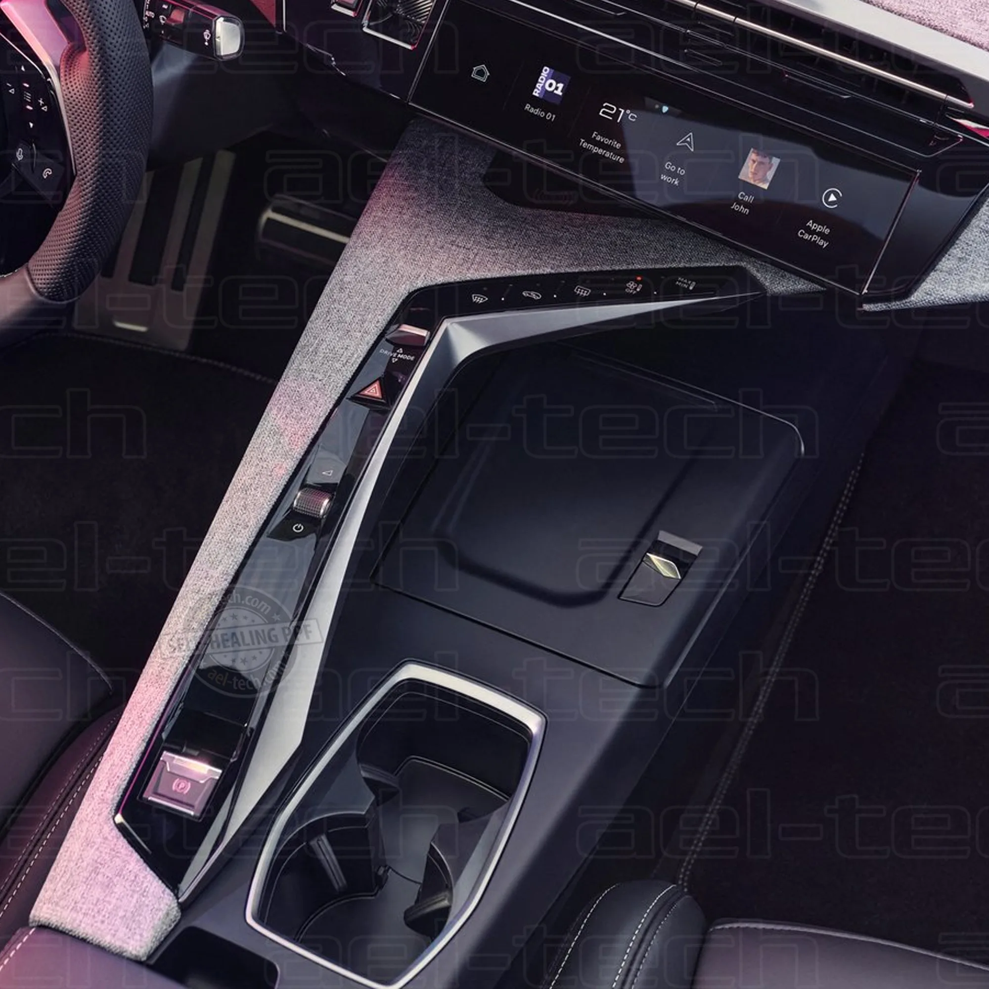 Peugeot 3008 Uyumlu Vites Etrafı Piano Black TPU Koruyucu 2 li Set 2024-2026 - Görsel 2