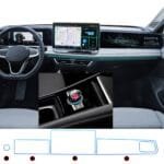 Volkswagen Tiguan Uyumlu 10 inç Dijital Gösterge,12,9 inç Navigasyon,Sağ Panel ve Home Tuşu 9H Nano Ekran Koruyucu 4lü Set