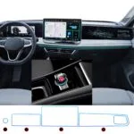 Volkswagen Tiguan Uyumlu 10 inç Dijital Gösterge,12,9 inç Navigasyon,Sağ Panel ve Home Tuşu 9H Nano Ekran Koruyucu 4lü Set