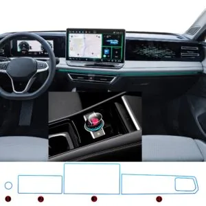 Volkswagen Tiguan Uyumlu 10 inç Dijital Gösterge,12,9 inç Navigasyon,Sağ Panel ve Home Tuşu 9H Nano Ekran Koruyucu 4lü Set