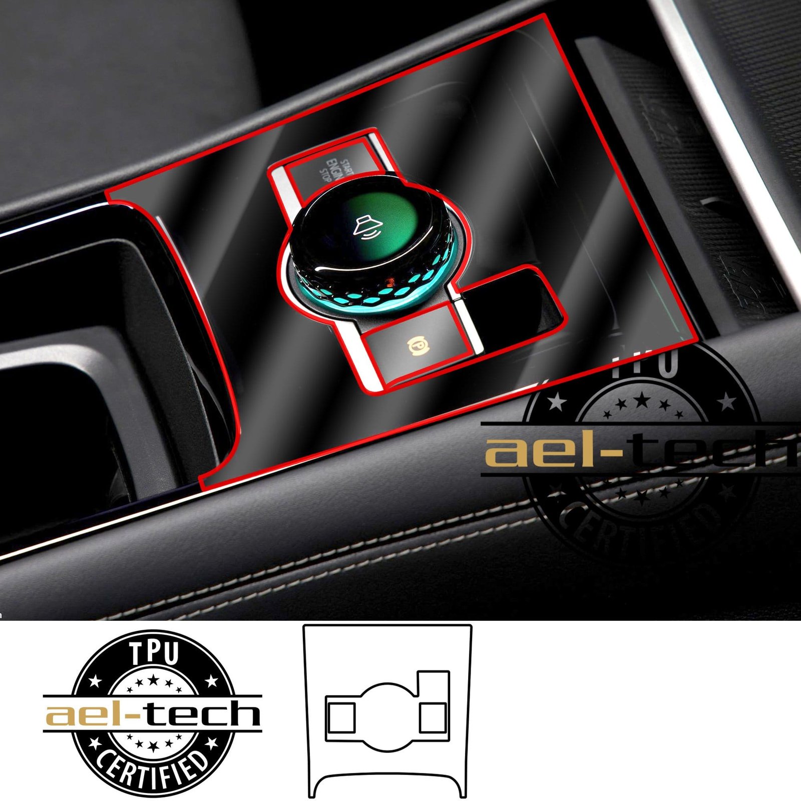 6dd0b183ecaf6b4238d40c1ea14bd260.jpg Volkswagen Tiguan Uyumlu Vites Etrafı Piano Black TPU Koruyucu 2024-2026 - Görsel 1