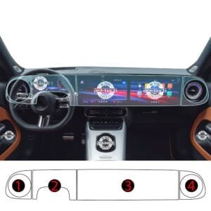 Mercedes GLB Uyumlu Dijital Gösterge ve Navigasyon 9H Nano Ekran Koruyucu 4'lü Set 2026-2027