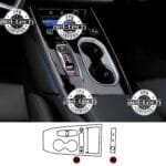 Audi A6 Uyumlu Vites Etrafı Piano Black Konsol Tpu Koruyucu 2li Set 2025-2026 - Görsel 2