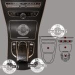 Mercedes C Seri Uyumlu Piano Black TPU Koruyucu 7li Set 2019-2022 - Görsel 2