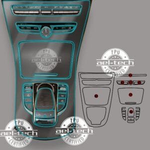 Mercedes C Seri Uyumlu Piano Black TPU Koruyucu 7li Set 2019-2022