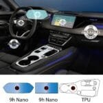 Audi A6 Uyumlu Nvigasyon , Dijital Gösterge ve Vites Etrafı Piano Black Konsol Tpu Koruyucu 3lü Set 2025-2026