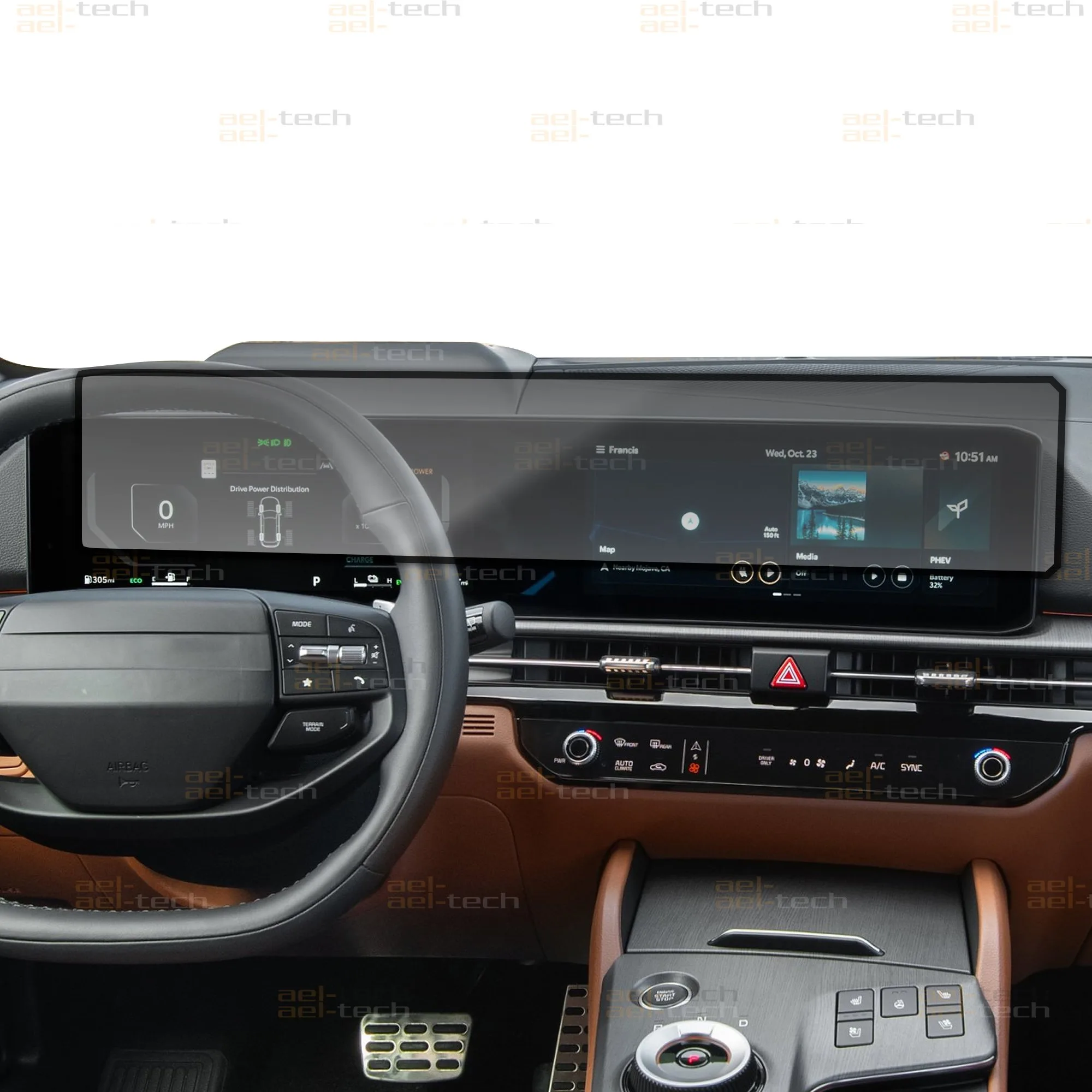 Kia Sportage Uyumlu 12.3 İnç Navigasyon 9H Nano Mat Görünüm Ekran Koruyucu 2025-2026 - Görsel 1