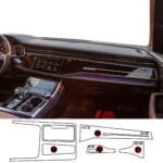 Audi Q7 Uyumlu Orta Konsol ve Piano Black Tpu Koruyucu 4lü Set 2020-2026 - Görsel 2