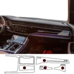 Audi Q7 Uyumlu Orta Konsol ve Piano Black Tpu Koruyucu 4lü Set 2020-2026 - Görsel 2