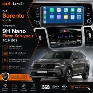 Kia Sorento Uyumlu Navigasyon 9h Nano Ekran Koruyucu 2021-2023