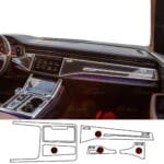 Audi Q7 Uyumlu Orta Konsol ve Piano Black Tpu Koruyucu 4lü Set 2020-2026