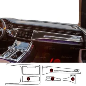 Audi Q7 Uyumlu Orta Konsol ve Piano Black Tpu Koruyucu 4lü Set 2020-2026