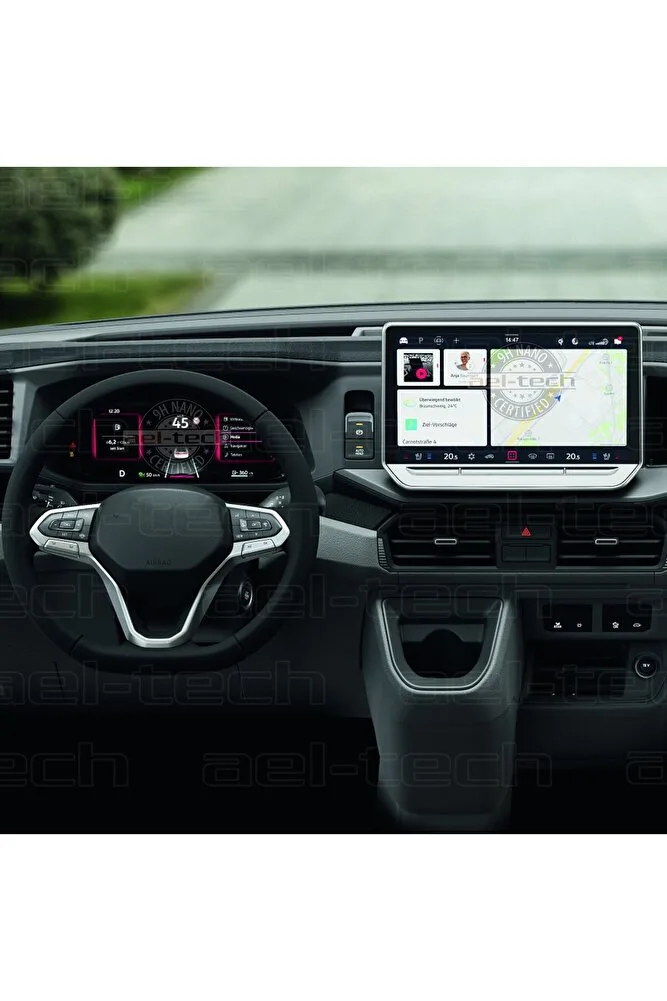 Volkswagen Crafter Uyumlu Navigasyon ve Dijital Gösterge 9H Nano Ekran Koruyucu 2'li Set 2025-2026 - Görsel 2