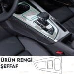 Audi A4 Vites Etrafı Piano Black Konsol Esnek Nano Ekran Koruyucu 2020-2024