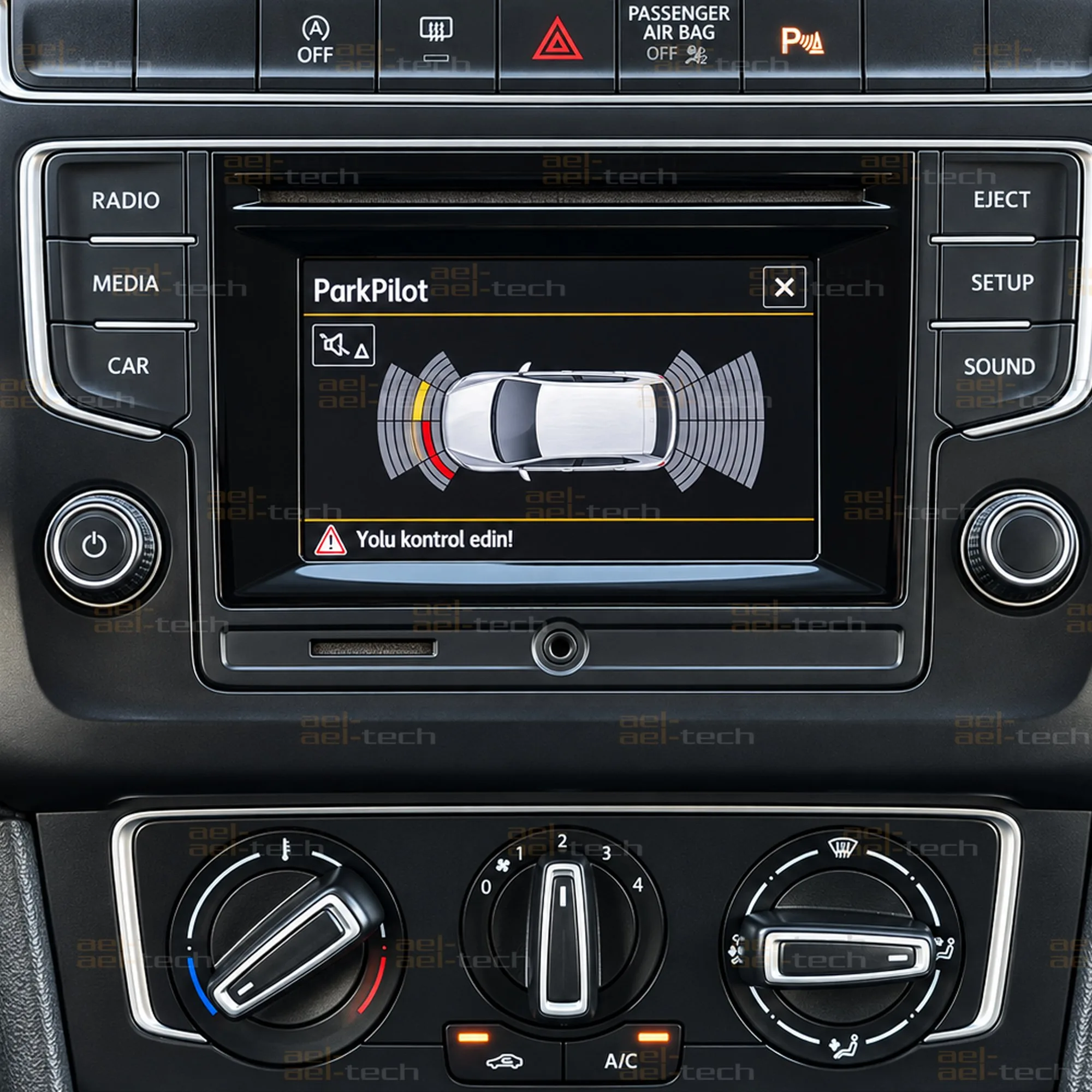 Volkswagen Polo Uyumlu 5 Inç Cam Ekran Koruyucu 2014-2017 - Görsel 2