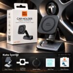 Tesla Model Y/Model Y L/Model 3 Uyumlu GRİ Telefon Tutucu