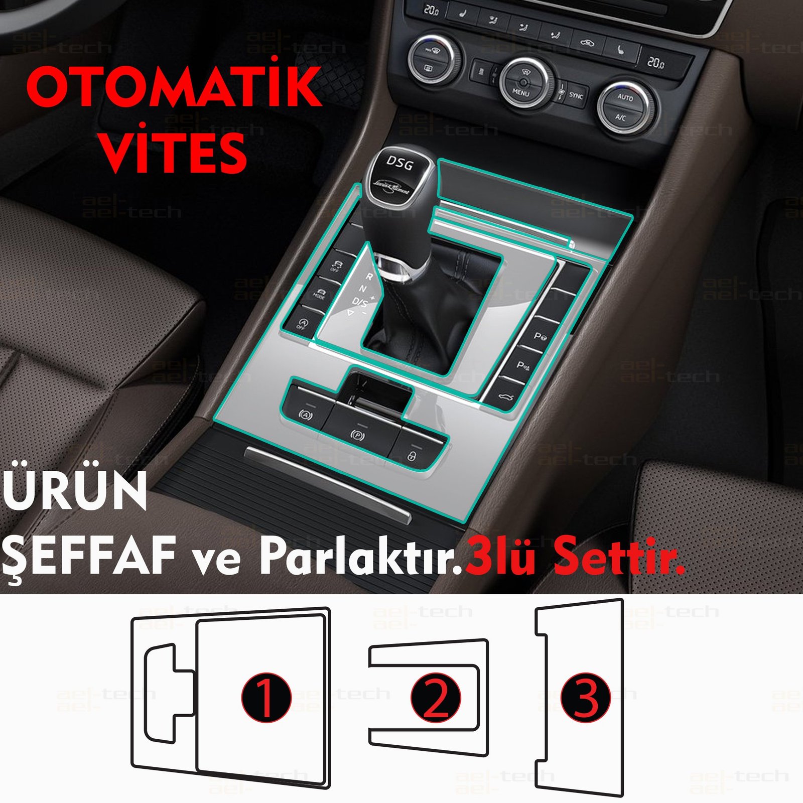 7755ac60d2332cf2d282be09fefe2610.jpg Skoda Super B Uyumlu Vites Etrafı Orta Konsol Esnek TPU Nano Koruyucu 2019-2023 - Görsel 1