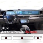 Togg T10X/T10F Uyumlu Dijital Gösterge , Navigasyon ve Klima Kontrol 9h Nano Ekran Koruyucu 3lü Set 2023-2027